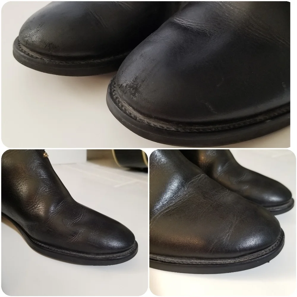 TORY BURCH Brita Tall Black Leather Riding Boots size 5.5